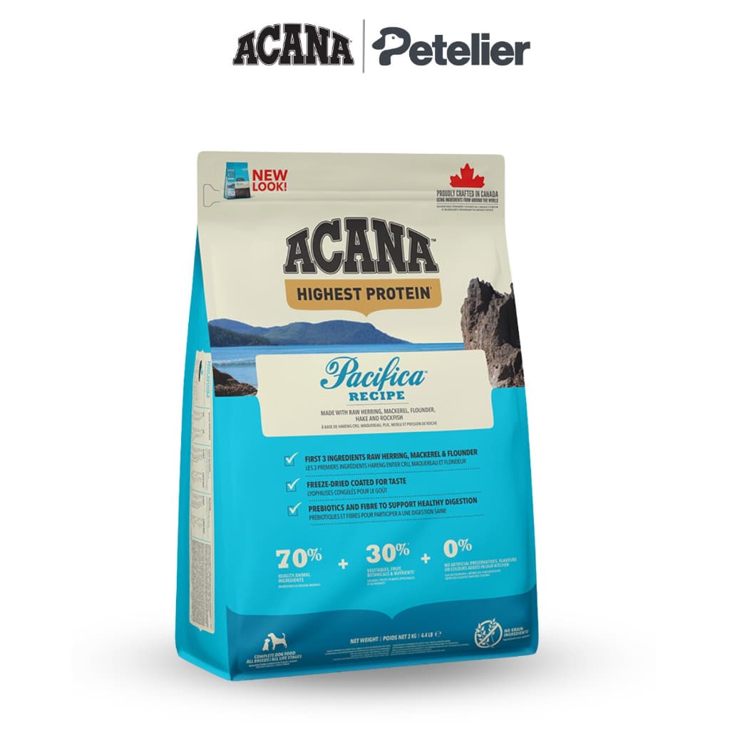 Acana Pacifica Dog 2kg Dry Premium Food, All Natural Biologically-Approriate