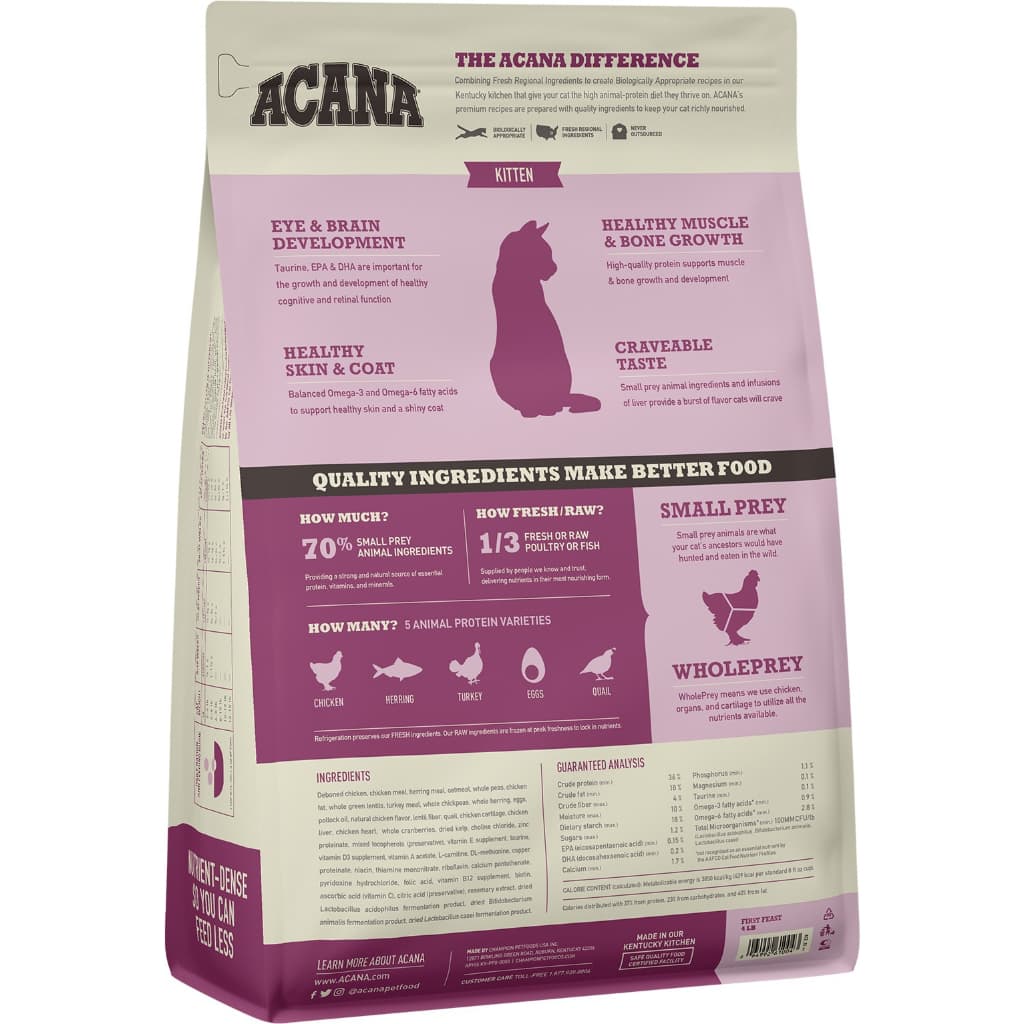 Acana Premium Dry Cat Food All Flavors 340g/2kg for Adult/Kitten All Natural Biologically-Approriate - FirstFeastKitten340g variant