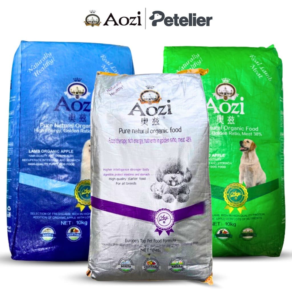 Aozi Organic Dry Dog Food 10kg for Adult/Puppy Beef, Lamb-Hypoallergenic - ApplePup Exp:Sep24 variant