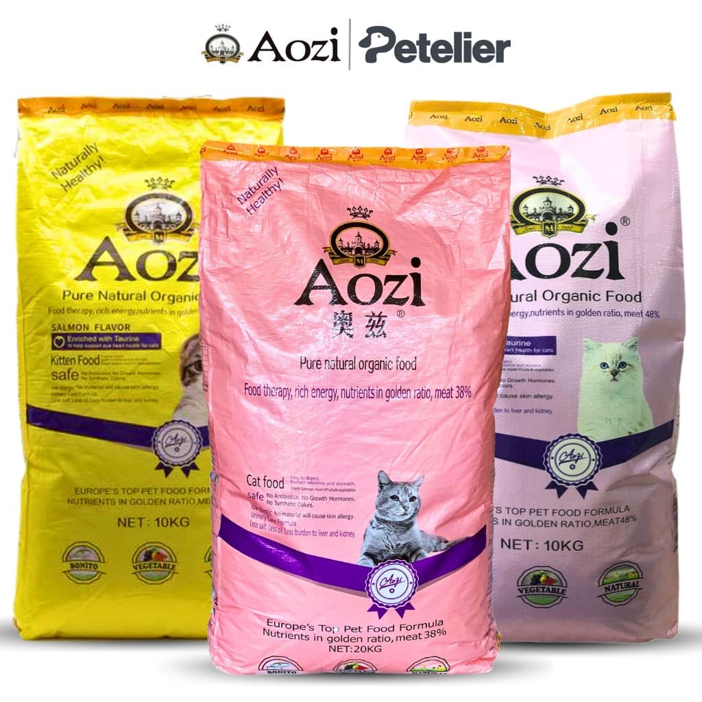 Aozi Organic Dry Cat Food 10kg for Adult/Kitten Beef, Lamb-Hypoallergenic - KtnSalm Ex:Jun24 variant