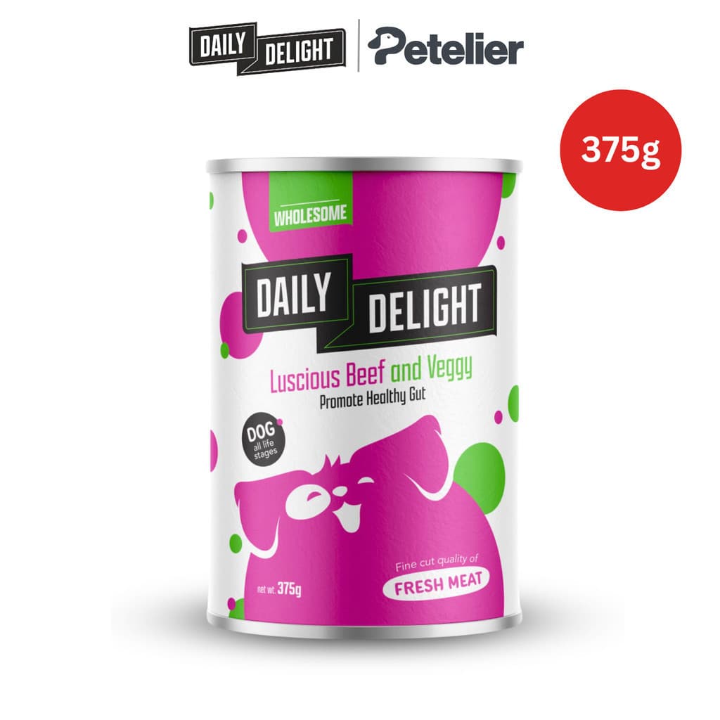 Daily Delight Hearty and Wholesome Wet Dog Food 375g - Luscious Beef variant