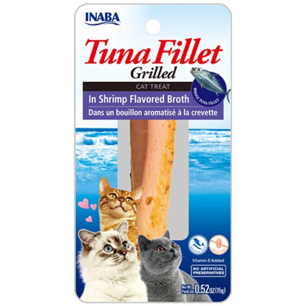 Inaba Pouched Grilled Roast Tuna/Chicken/Iwashi Fillet Wet Cat Treats Ciao - TunaShrimp USA506 variant