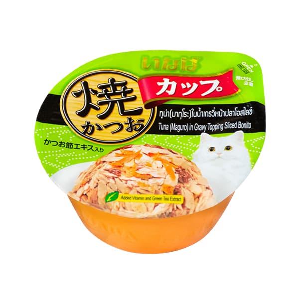 Inaba Wet Cat Food in Cups Ciao, Gravy/Pudding/Soft Jelly w/Tuna/Chicken 35g - GrvyTunaMaguro 103 variant