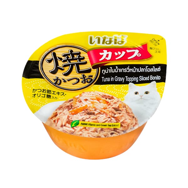 Inaba Wet Cat Food in Cups Ciao, Gravy/Pudding/Soft Jelly w/Tuna/Chicken 35g - GravyTuna IMC104 variant