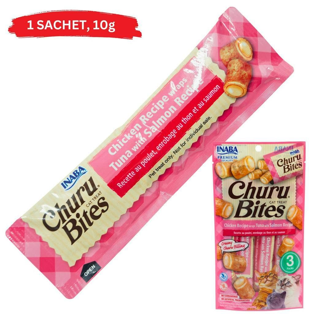 Inaba Churu Bites ChuruBee Cat Treats 1 Stick, Ciao Bee - ChxTunaSalmon USA723 variant