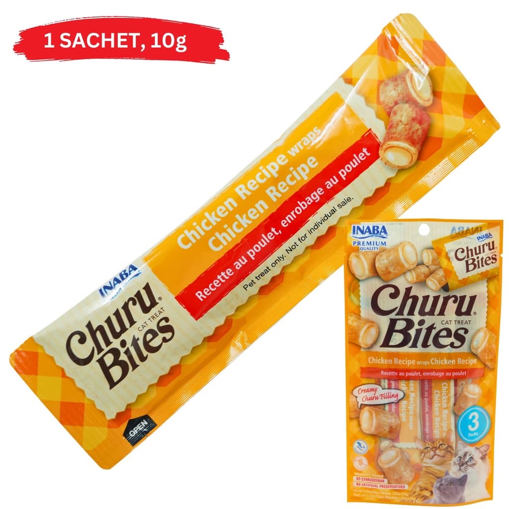 Inaba Churu Bites ChuruBee Cat Treats 1 Stick, Ciao Bee - Chicken USA724 variant