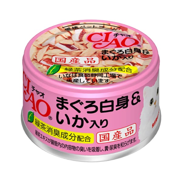 Inaba Wet Cat Food in Jelly Ciao White Meat Tuna/Chicken Fillet 70g in Can - TunaCuttlefish A03 variant