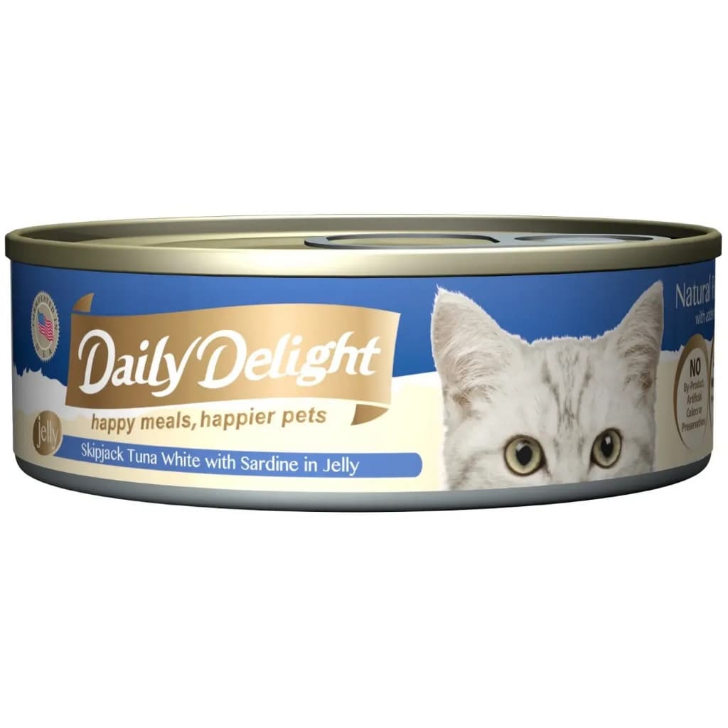 Daily Delight Pure/Jelly/Mousse Wet Cat Food in Can 80g - JELLY TunaSardine variant