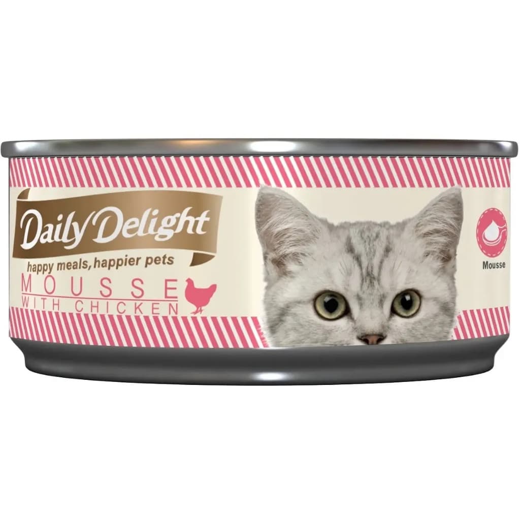 Daily Delight Pure/Jelly/Mousse Wet Cat Food in Can 80g - MOUSSE Chicken variant
