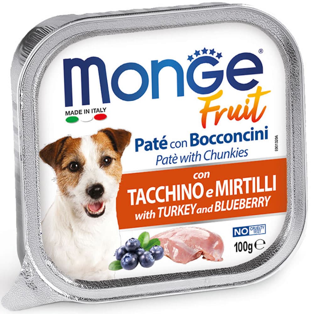 Monge Fresh/Fruit Wet Premium Dog Food 100g Allutray - FruitTurkeyBlueberry variant
