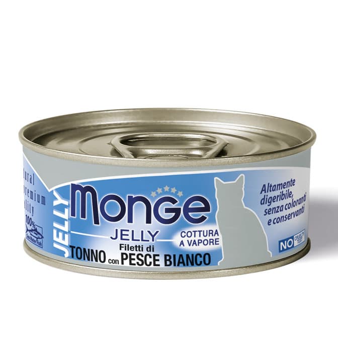 Monge Grill Jelly Wet Cat Food in 80g Can, 85g Pouch for Adult/Kitten/Senior - Can TunaSeaBream variant