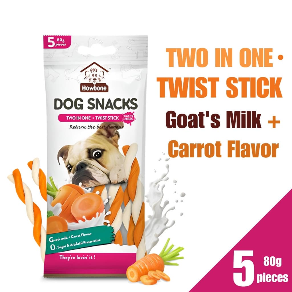 Howbone Dog Treats Twist - Twist GoatMilkCarrot variant