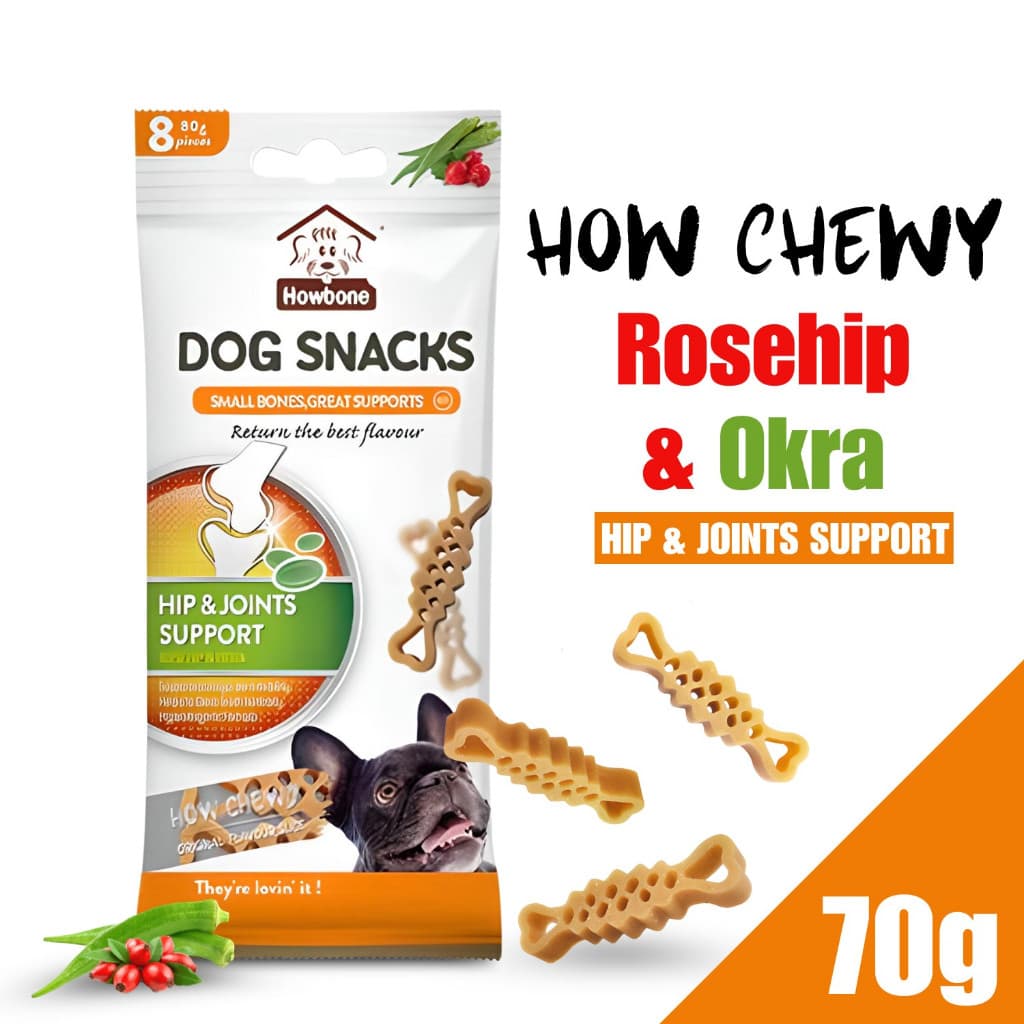 Howbone Dog Treats Twist - Chewy RosehipOkra variant