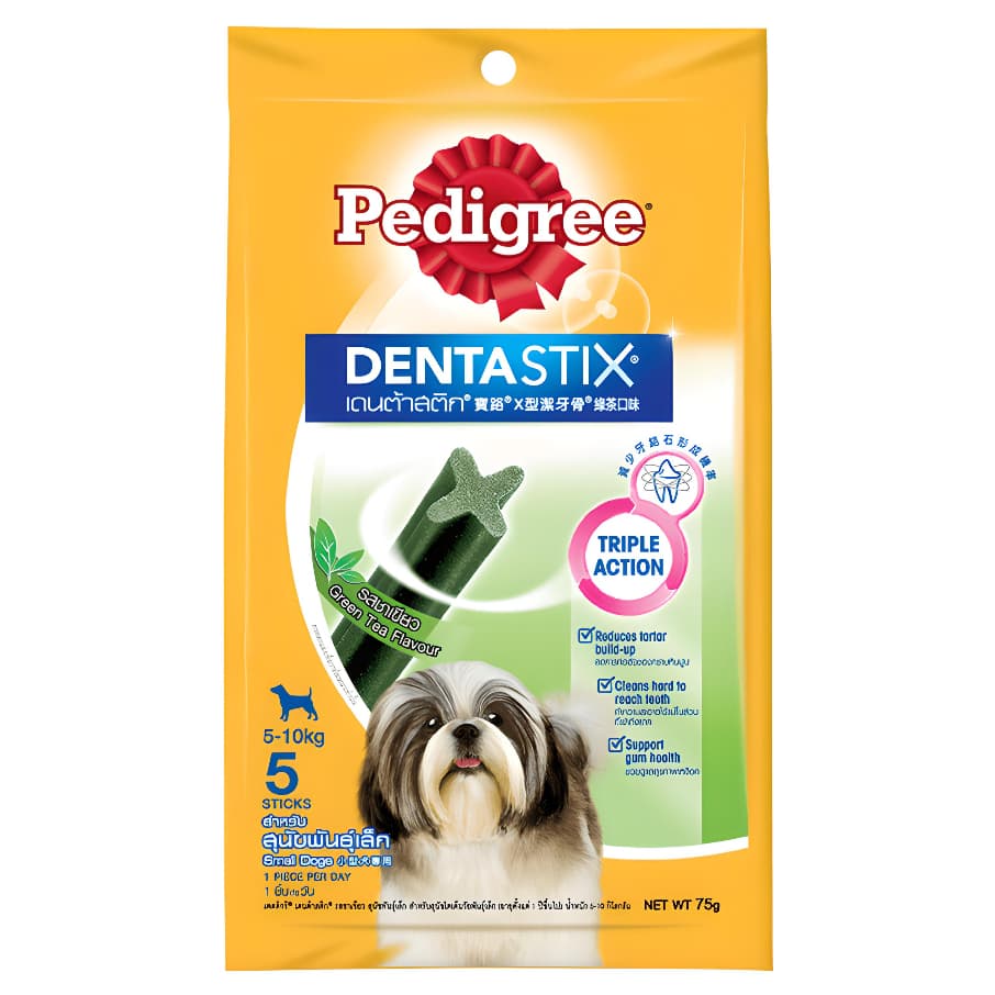 Pedigree DentaStix All Sizes/Flavors Dog/Puppy Dental Care Treats Daily Oral Care Chewy Chunx - GreenTea 75g variant