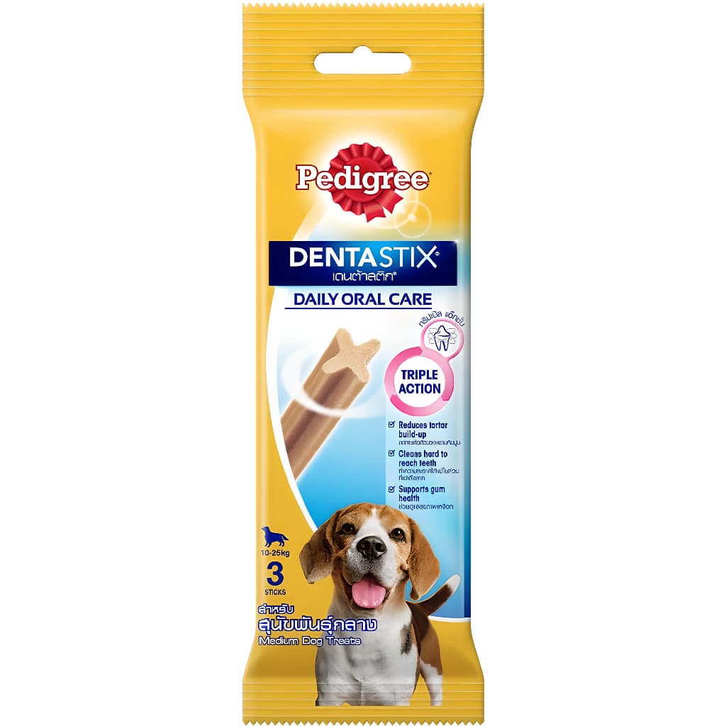 Pedigree DentaStix All Sizes/Flavors Dog/Puppy Dental Care Treats Daily Oral Care Chewy Chunx - MediumBreed 77g variant