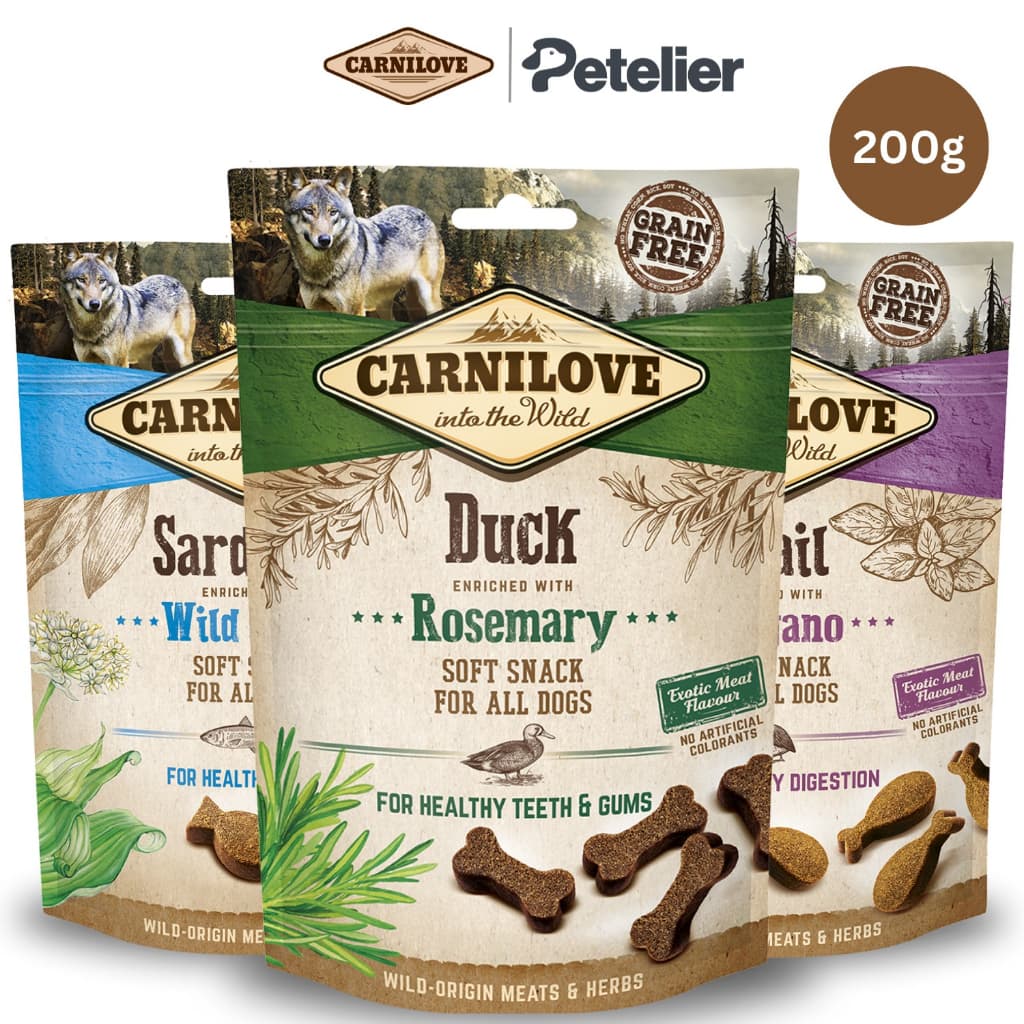 Carnilove Semi-Moist Soft Dog Treats Snacks for Adult/Puppies