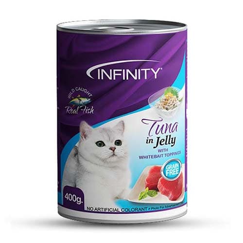 Infinity Cat Pate/Jelly Wet Food in 400g Can for Adult/Kitten - Jelly TunaWytbait variant