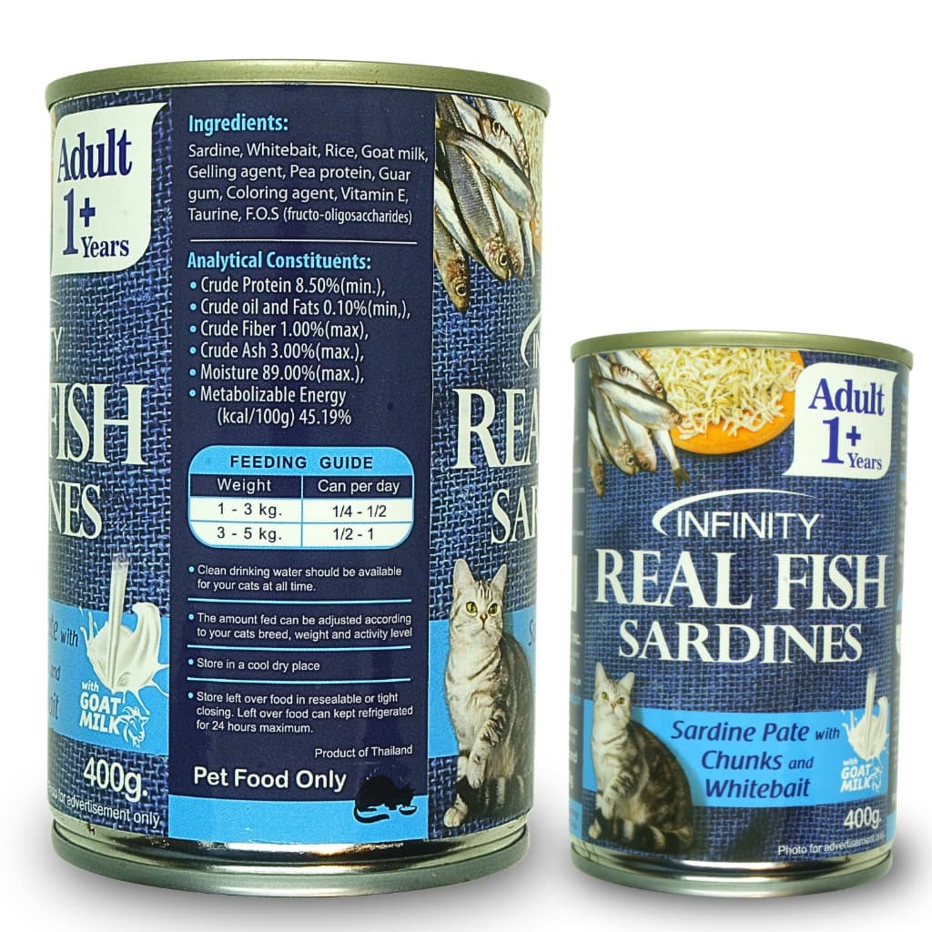 Infinity Cat Pate/Jelly Wet Food in 400g Can for Adult/Kitten - PateSrdnWytbait 11/2 variant