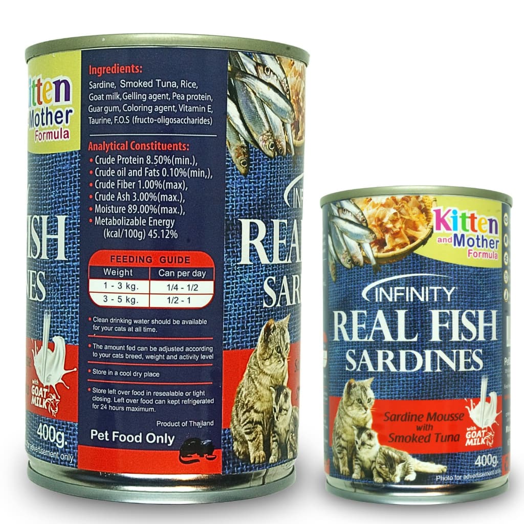 Infinity Cat Pate/Jelly Wet Food in 400g Can for Adult/Kitten - MouseSmokedTuna 9/25 variant
