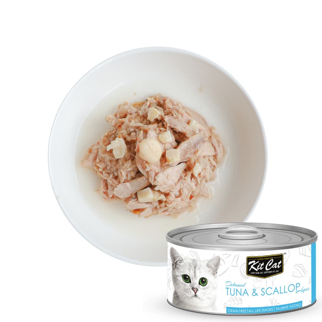 Kit Cat Wet Cat Food Gravy/Deboned Topper/Mousse/Goat Milk 80g Can Adult/Kitten KitCat Grain-Free - Dboned80g TunaScalop variant