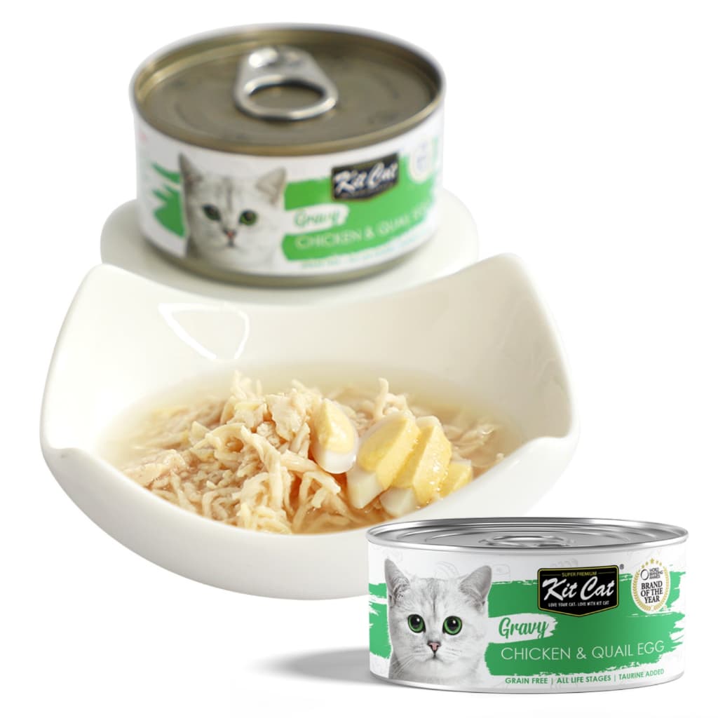 Kit Cat Wet Cat Food Gravy/Deboned Topper/Mousse/Goat Milk 80g Can Adult/Kitten KitCat Grain-Free - Gravy70gChknQuailEgg variant