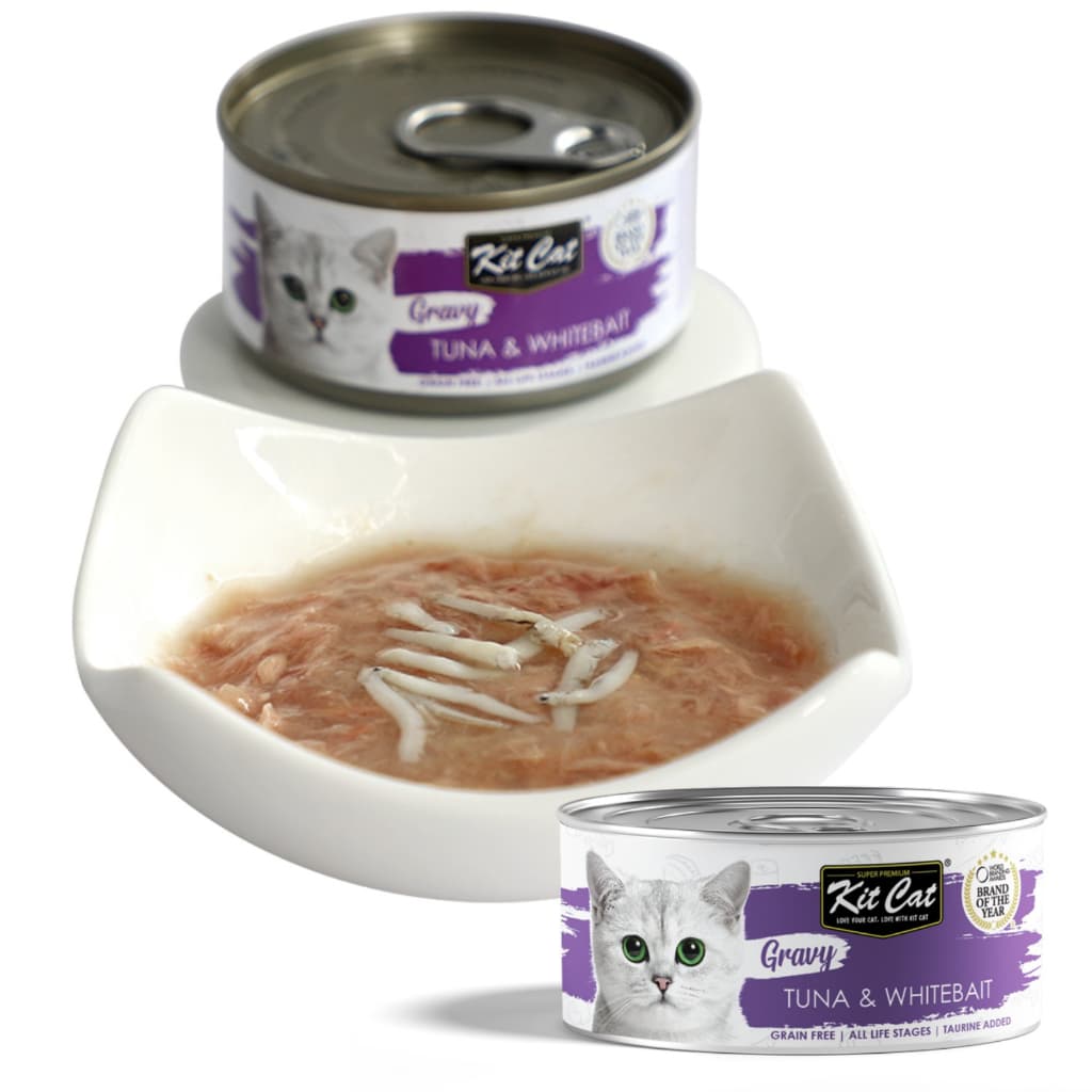 Kit Cat Wet Cat Food Gravy/Deboned Topper/Mousse/Goat Milk 80g Can Adult/Kitten KitCat Grain-Free - Gravy70g TunaWytbait variant