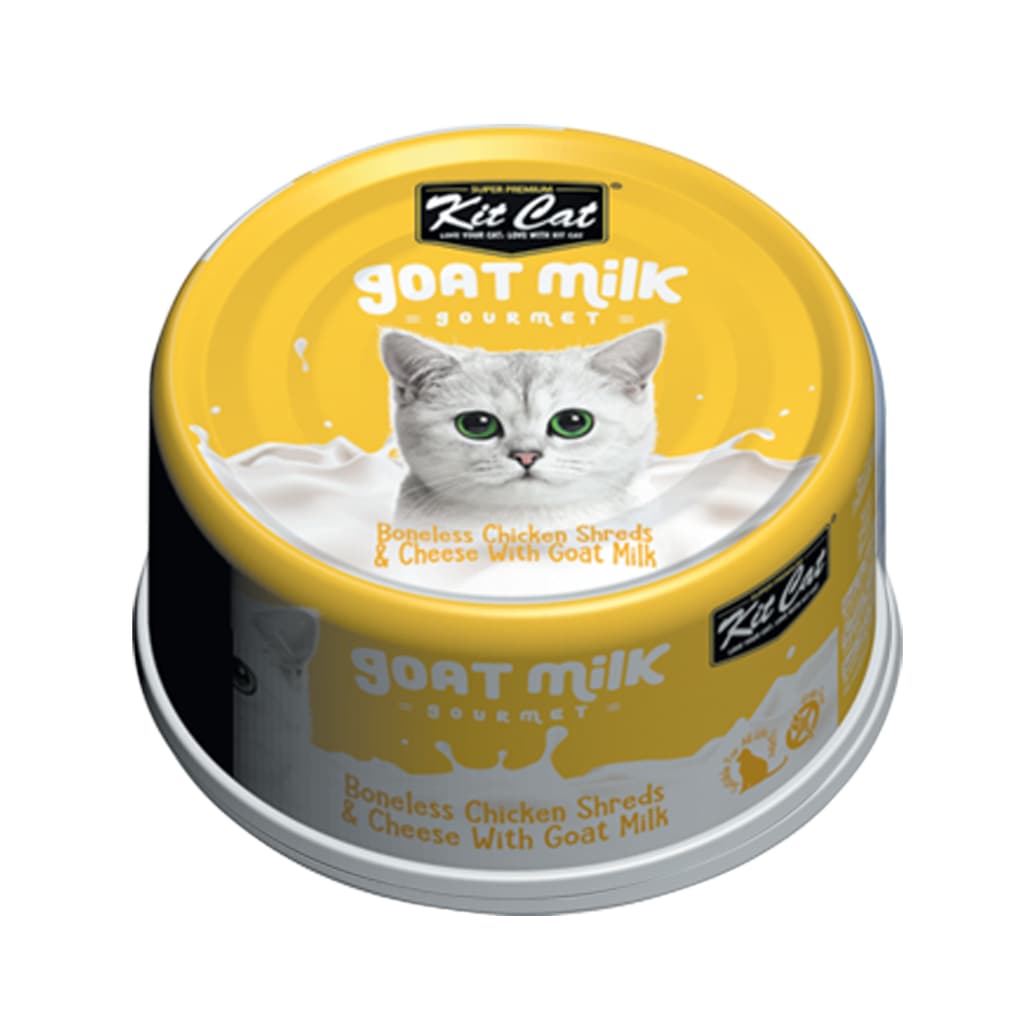 Kit Cat Wet Cat Food Gravy/Deboned Topper/Mousse/Goat Milk 80g Can Adult/Kitten KitCat Grain-Free - GoatMilk70g ChknChiz variant