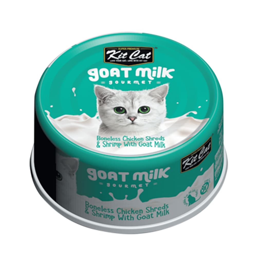Kit Cat Wet Cat Food Gravy/Deboned Topper/Mousse/Goat Milk 80g Can Adult/Kitten KitCat Grain-Free - GMilk70g ChknShrimp variant
