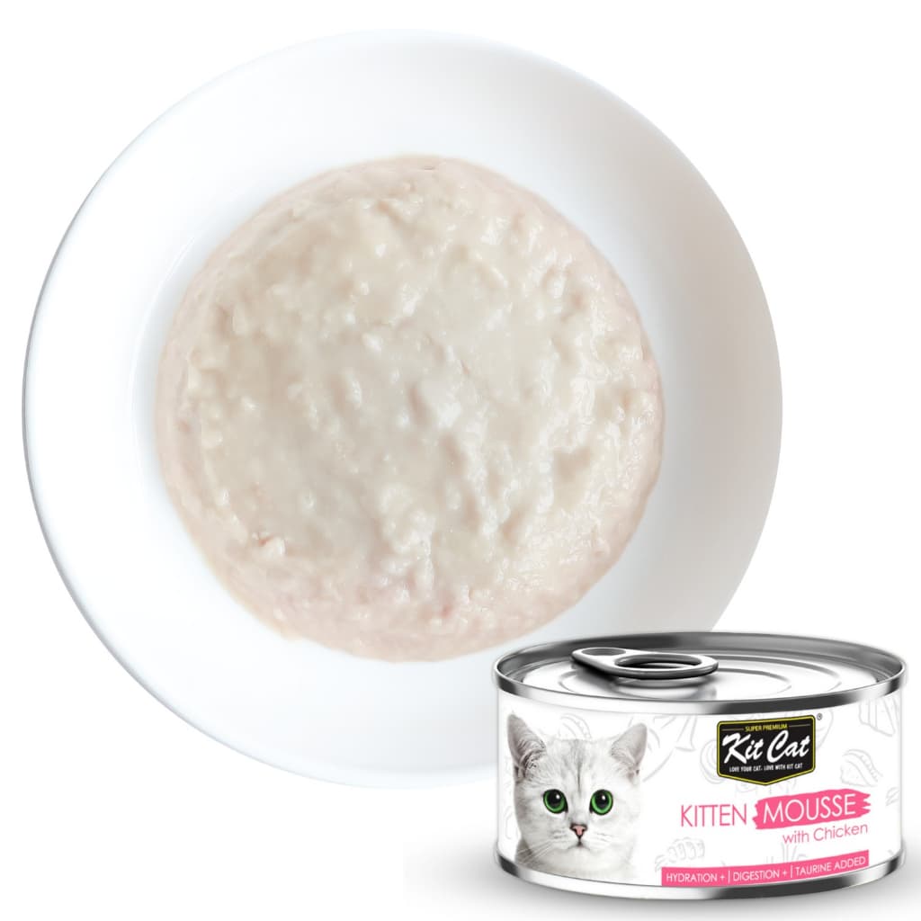 Kit Cat Wet Cat Food Gravy/Deboned Topper/Mousse/Goat Milk 80g Can Adult/Kitten KitCat Grain-Free - Mousse80g KittenChkn variant