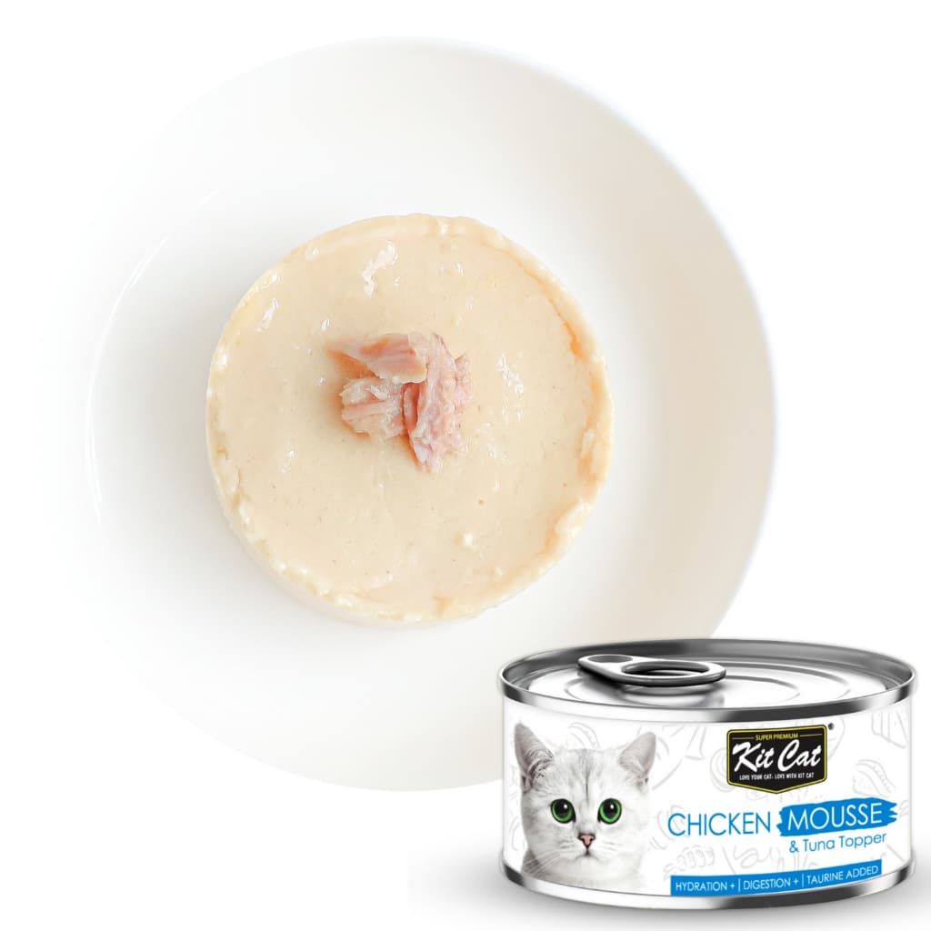 Kit Cat Wet Cat Food Gravy/Deboned Topper/Mousse/Goat Milk 80g Can Adult/Kitten KitCat Grain-Free - Mousse80g ChknTuna variant