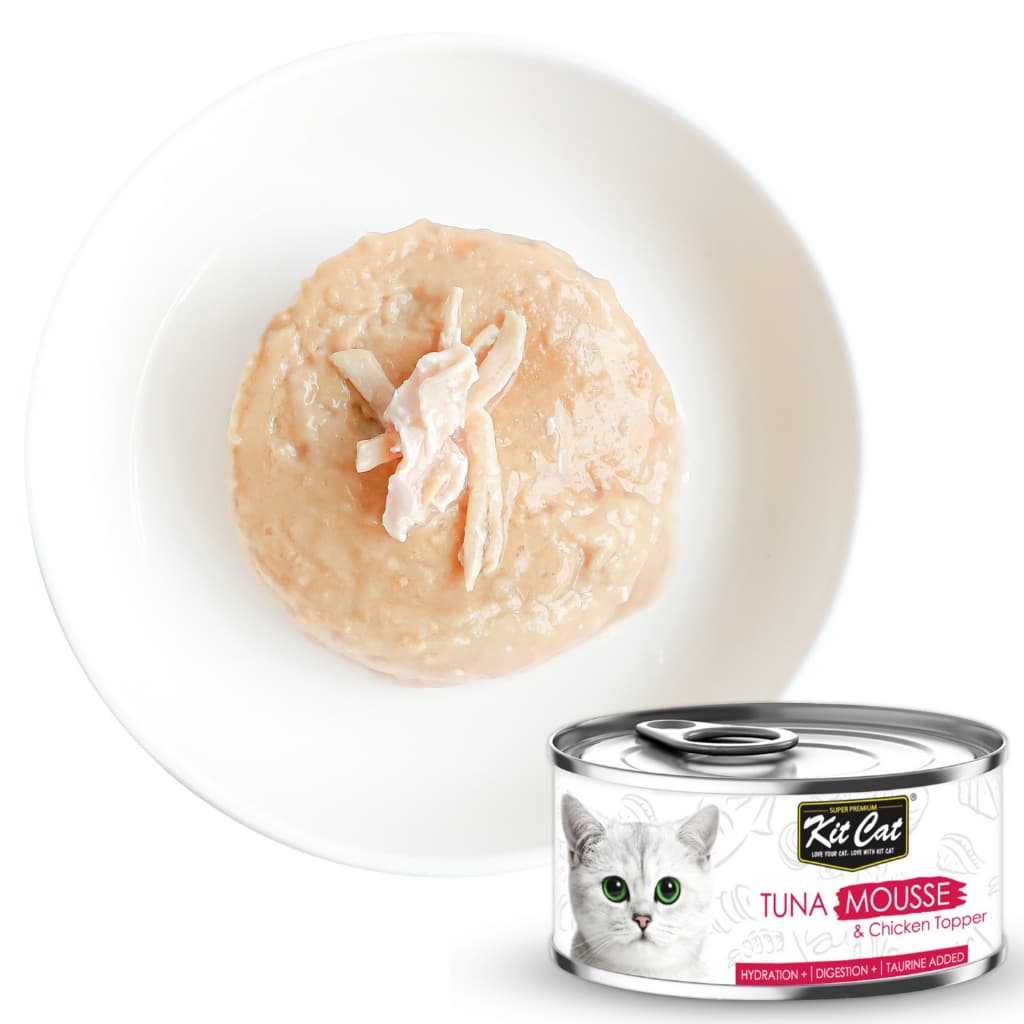Kit Cat Wet Cat Food Gravy/Deboned Topper/Mousse/Goat Milk 80g Can Adult/Kitten KitCat Grain-Free - Mousse80g TunaChkn variant