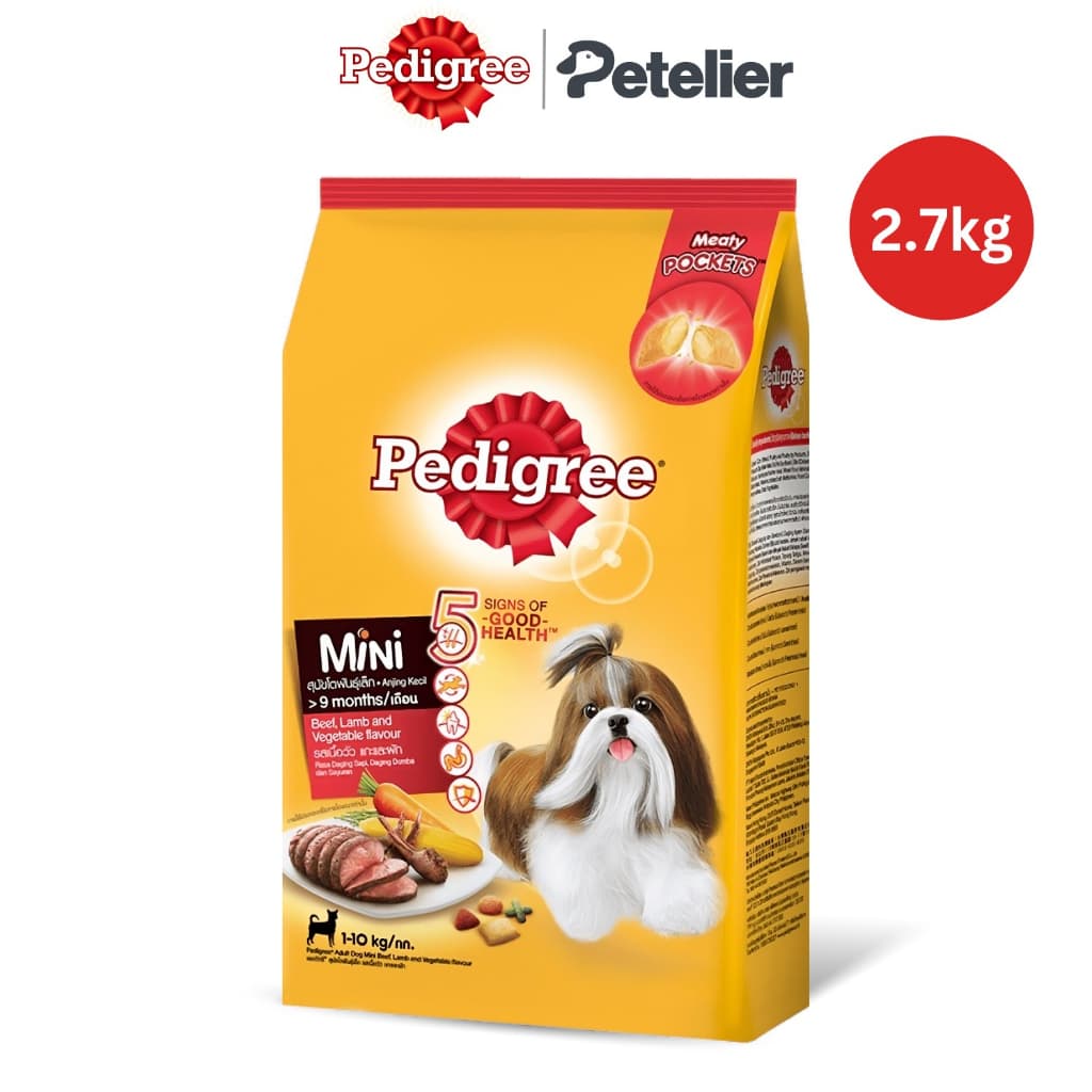 Pedigree Mini Adult 2.7kg Beef Lamb & Vegetable Dry Dog Food