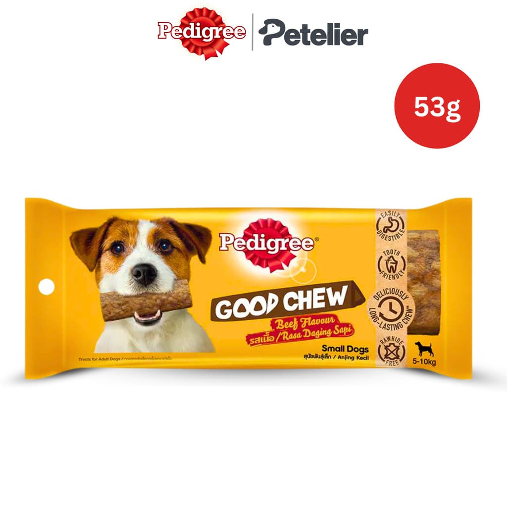 Pedigree Good Chew Dog Treats for Small, Medium and Large Dogs - Small Dogs 53g, Beef variant