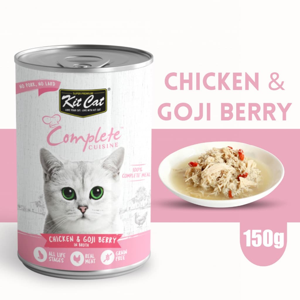 Kit Cat Complete 150g Wet Cat Food in Broth for Fussy Eaters Grain-Free - Chicken Goji Berry variant