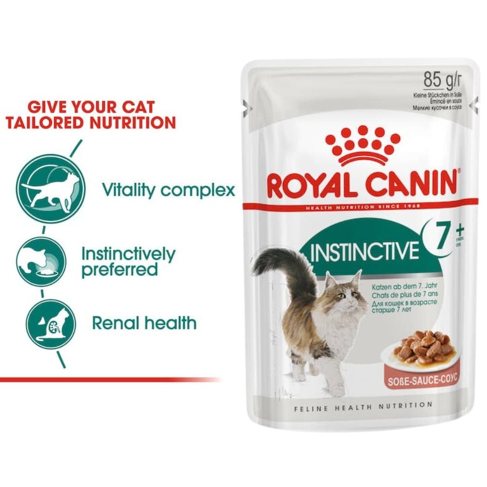 Royal Canin Wet Cat Food 85g Intense Beauty/Urinary/Hairball Care/Insintctive/Kitten Pouch - Pouch Inst7+ Senior variant