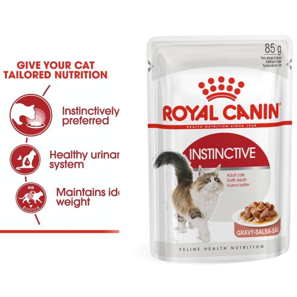 Royal Canin Wet Cat Food Box, 12 pouches Intense Beauty/Urinary/Hairball Care/Insintctive/Kitten - Instinctive variant