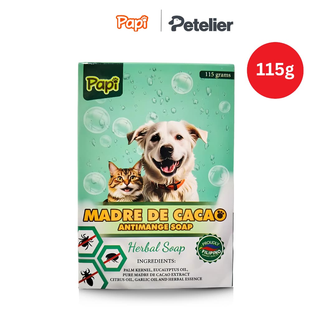Papi Soap 115g for Dogs and Cats - Pure Madre De Cacao variant