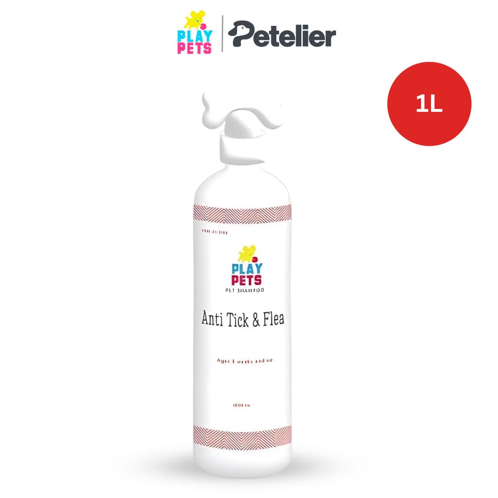 Play Pets Shampoo and Conditioner 1L for Dogs &amp; Cats - Anti tick &amp; Flea variant